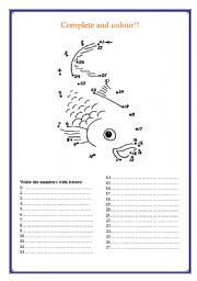 English Worksheet: numbers