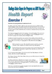 English Worksheet: 5pages/8 exercises Medical English Vocabulary builder/Discussing social issues
