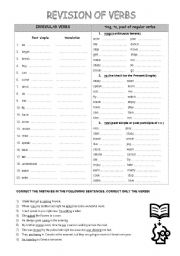 English Worksheet: Revision of verbs and tenses (3 pages)