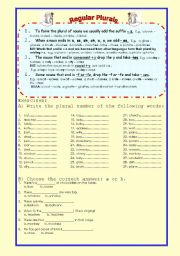 English Worksheet: Plurals