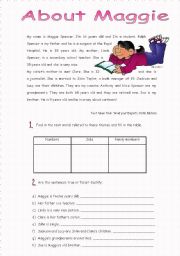 English Worksheet: Reading - About Maggie