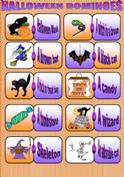 English Worksheet: HALLOWEEN DOMINOES