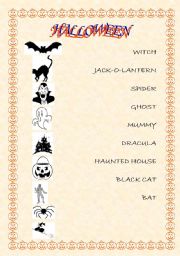 English worksheet: HALLOWEEN