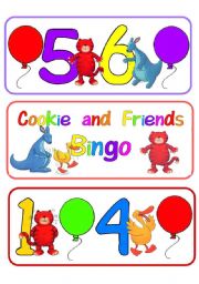 English Worksheet: Numbers and colours bingo