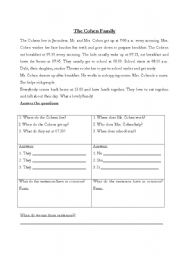 English worksheet: Present Simple