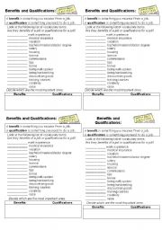 English Worksheet: Job Interview - vocabulary activities, body language, a funny poem