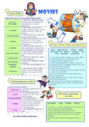 English Worksheet: MOVIES