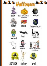 English Worksheet: Halloween