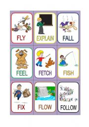 VERB CARDS 8