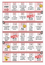 English Worksheet: From time to Time Boardgame