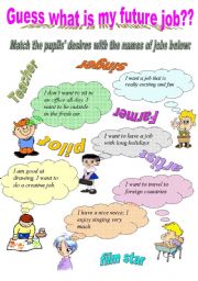 English Worksheet: pupils desires and hobbies 