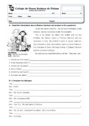 English Worksheet: 5th year test