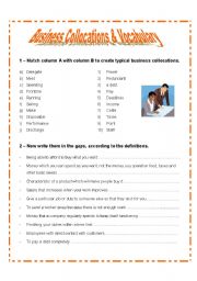 English Worksheet: Business Collocations and Vocabulary