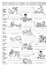English Worksheet: Adverbs of Frequency & Chores