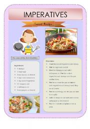 English Worksheet: Imperatives--recipe