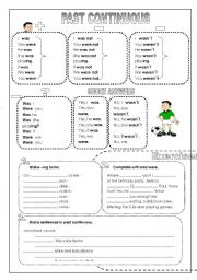 English Worksheet: Past Continuous