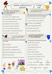 English Worksheet: Simple Past: questions