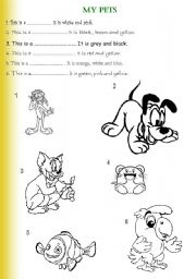 English Worksheet: Pets