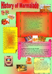 English Worksheet: History of Marmalade