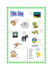 English Worksheet: In the zoo