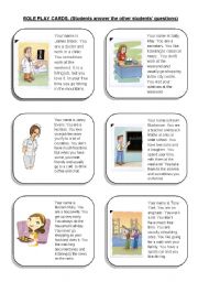 English Worksheet: Present Simple Speaking Cards.