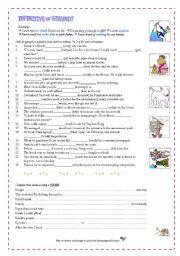 English Worksheet: Infinitive or Gerund? Worksheet for Adult Learners (With Key)