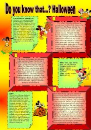 English Worksheet: Do you know that...? Halloween