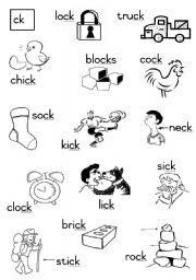 English Worksheet: -ck  Consonant diagraph