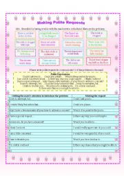 English Worksheet: Making Polite Requests page 1