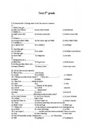 English worksheet: listening, reading and grammar