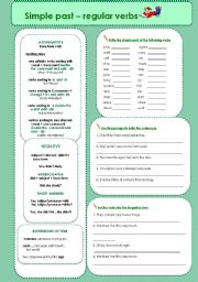 SIMPLE PAST-Regular verbs