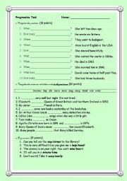 English Worksheet: Test - Simple Past Tense