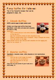 English Worksheet: Muffin decoration in class - for Halloween