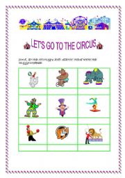 English Worksheet: LETS GO TO THE CIRCUS