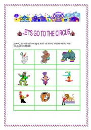 English worksheet: LETS GO TO THE CIRCUS