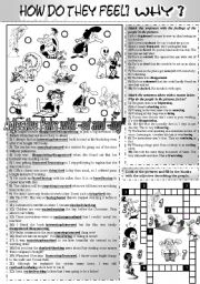 English Worksheet: -ed and -ing adjectives(fully editable) B&W Version