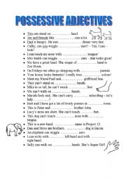 English Worksheet: Possessive Adjectives