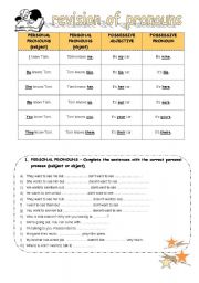 Revision of all pronouns (2 pages)