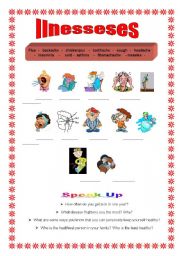 English worksheet: Illnesses