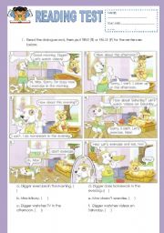 English Worksheet: Reading about routine