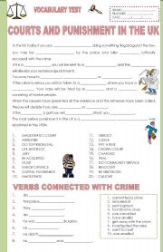 English Worksheet: Courts and punishment in the UK