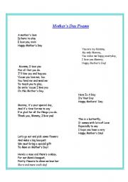 English Worksheet: MOTHERS DAY