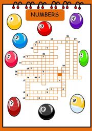 NUMBERS CROSS WORD puzzle(1/3)