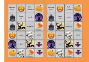 English Worksheet: Halloween Dominoes with Words