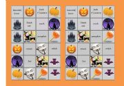 Halloween Dominoes with Words