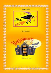 English Worksheet: halloween flash cards