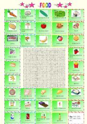 English Worksheet: Food