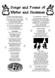 Songs and Poems of Winter and Snowmen