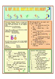 English Worksheet: AM, IS, ARE, ARENT, DO, DONT, DOES, DOESNT