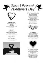 Valentines Day Songs and Poems (Part 1)